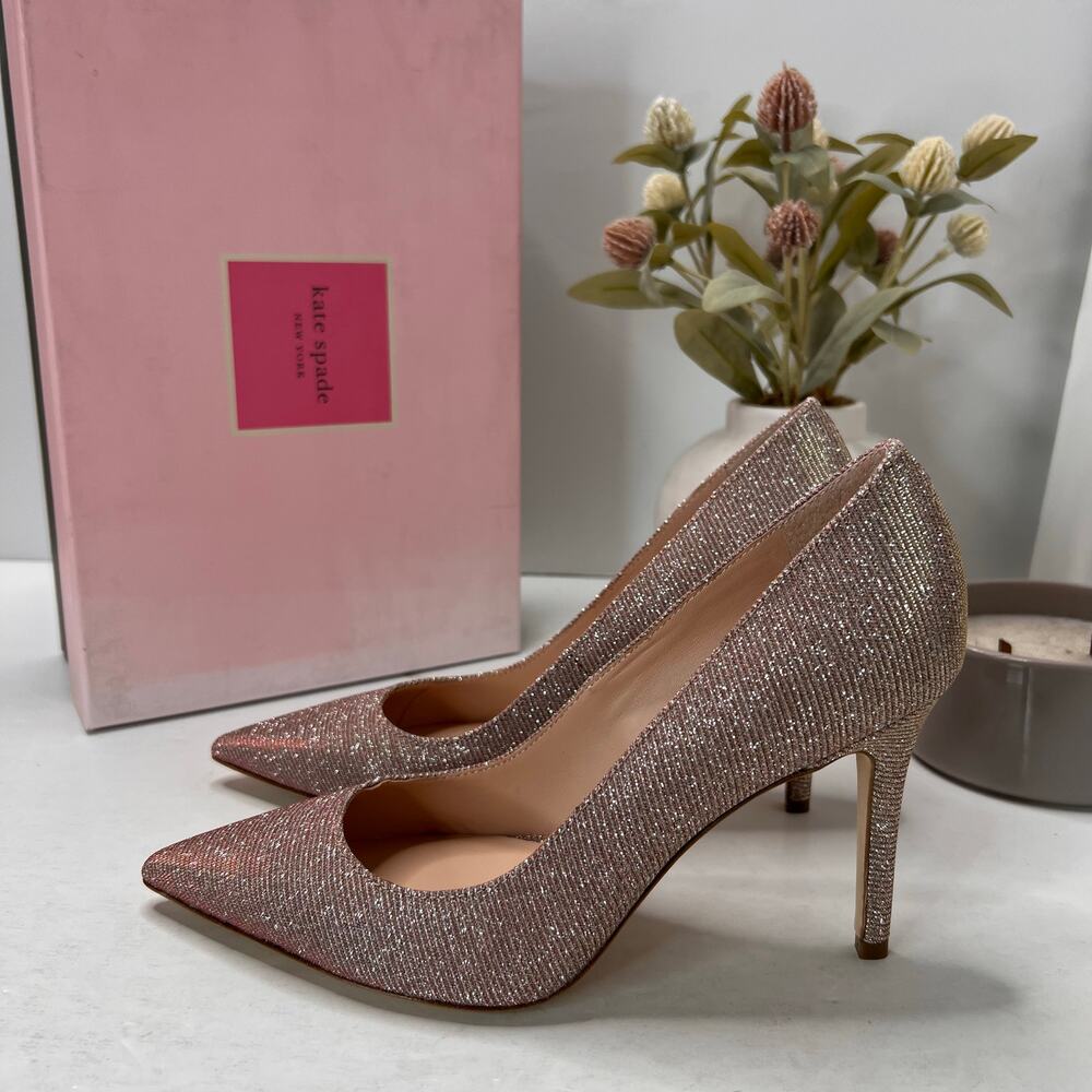 Kate Spade Vivian Sheep Leather Stiletto Pumps Pink Women's 7M Tried On